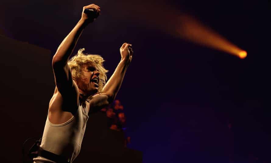 Howard on stage at Qudos Bank Arena on Thursday.