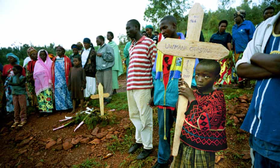 The funeral of a woman who died of Aids on the outskirts of Kigali, Rwanda.