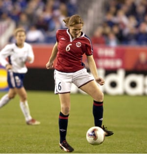 Hege Riise in action against the US.