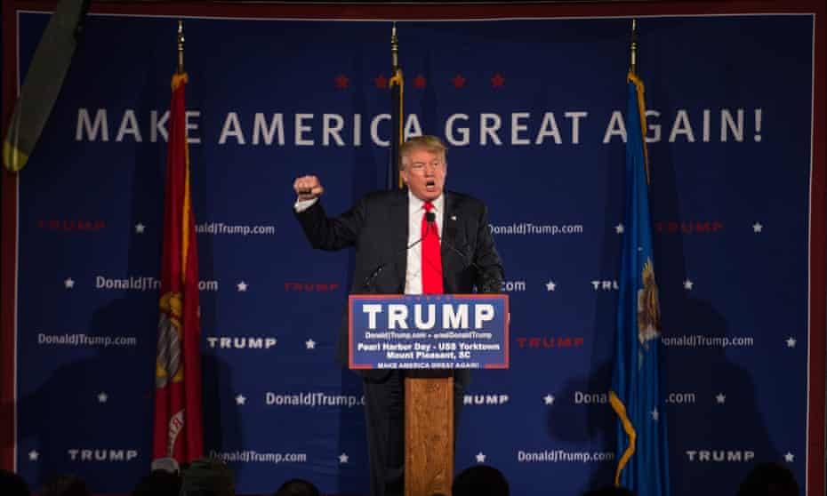 Donald Trump addresses supporters in South Carolina