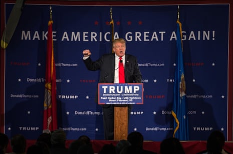 Republican presidential candidate Donald Trump speaks to the crowd on December 7, 2015 in Mt. Pleasant, SC.