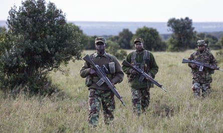 Wildlife rangers at the Ol Pejeta conservancy in Kenya