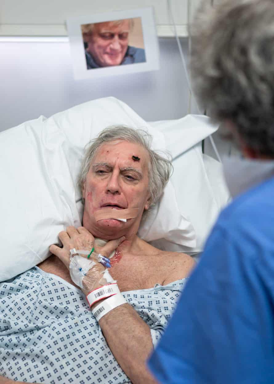 Geoff covers hole in neck