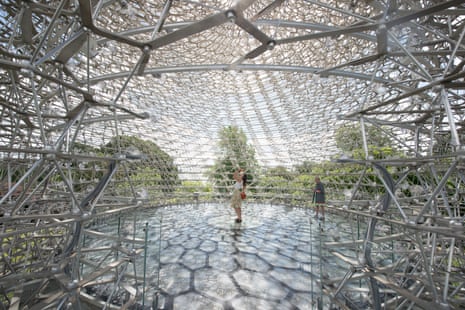 The Hive, the latest attraction at Kew Gardens, London. The Hive, an ethereal 17-metre tall installation designed by artist Wolfgang Buttress