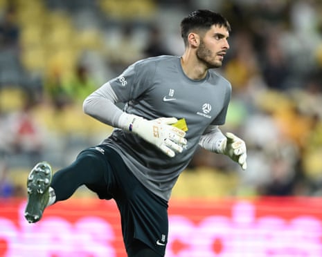 Patrick Beach starts in goal for the Socceroos