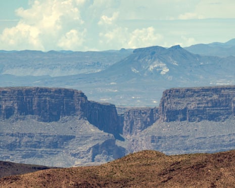 A view of mountains in Big Bend national park in southern Texas.