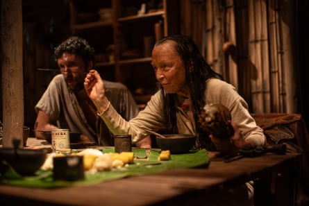 An unrecognisable Lesley Manville in Queer.