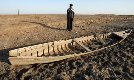 A dried-up river in Iraq