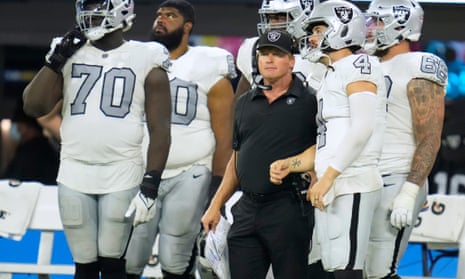 Jon Gruden resigned as Las Vegas Raiders coach on Monday