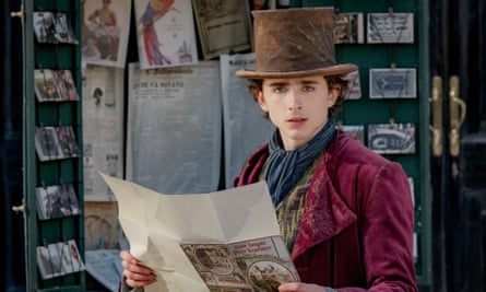 Timothée Chalamet as Willy Wonka.