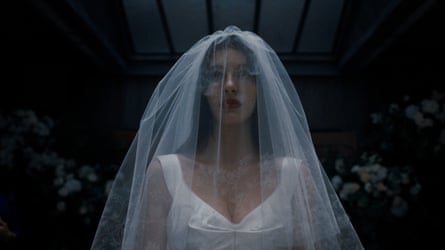 Wedding hellhole … Camila Morrone successful Something Very Bad Is Going to Happen connected Netflix.