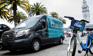 A Ford Chariot shuttle bus van in San Francisco