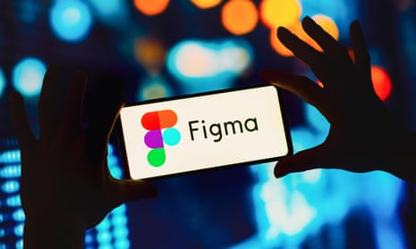 Owning the workflow space: Figma’s logo displayed on a smartphone.