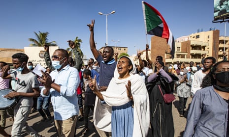 protest against the military takeover in Sudan