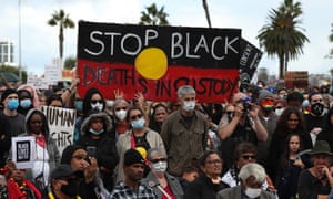 Black lives matter protesters in Perth