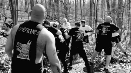 men fight each other