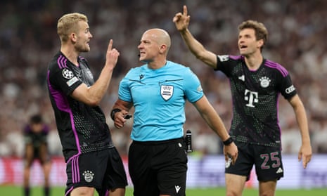 Szymon Marciniak incurs the wrath of Matthijs de Ligt and Thomas Müller during the Champions League semi-final. Fans then abused him online.