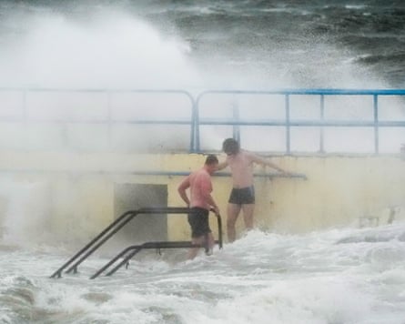People in the sea in Ireland.