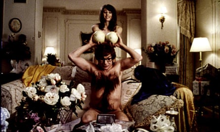 … Elizabeth Hurley and Mike Myers in Austin Powers, directed by Jay Roach.