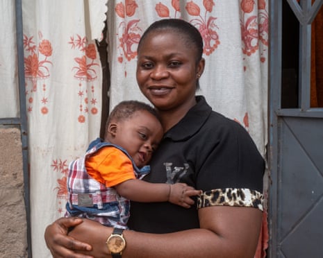 A woman and a baby