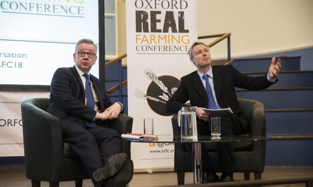 Michael Gove with Zac Goldsmith at the Real Farming Conference.