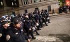 US campus protests: police detain pro-Palestinian demonstrators after entering Columbia university – live