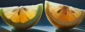 From a series of paintings of fruits by American artist Dennis Wojtkiewicz.