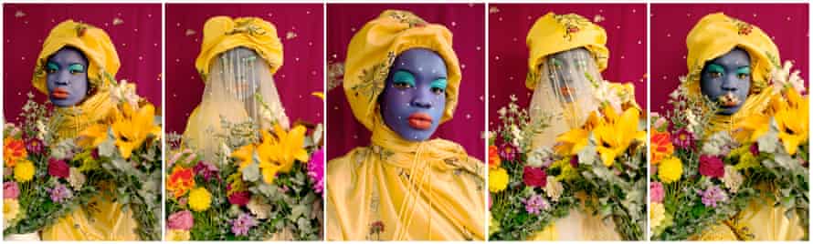 A yellow dress, a bouquet 1-5 by Atong Atem.