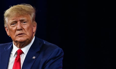 Donald Trump at CPAC in Florida in February. The committee has sought to show a convergence between Trump’s interests and those of far-right extremist groups.