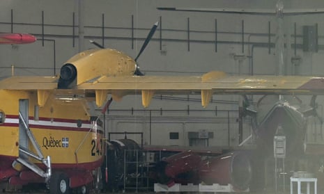 Plane in hangar