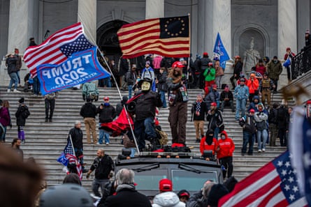 Pro-Trump supporters and far-right forces flooded Washington DC to protest Trump’s election loss on 6 January.