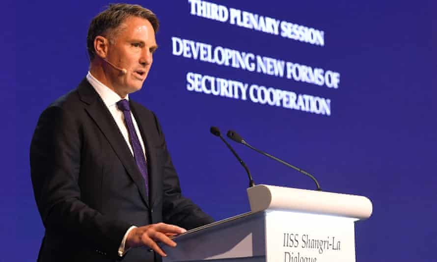 Richard Marles speaks at the Shangri-La Dialogue summit in Singapore