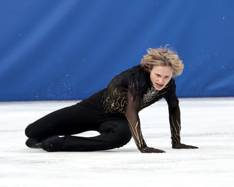 Ilia Malinin falls twice as Kazakhstan's Shaidorov stuns field for Olympic gold | Winter Olympics 2026 | The Guardian