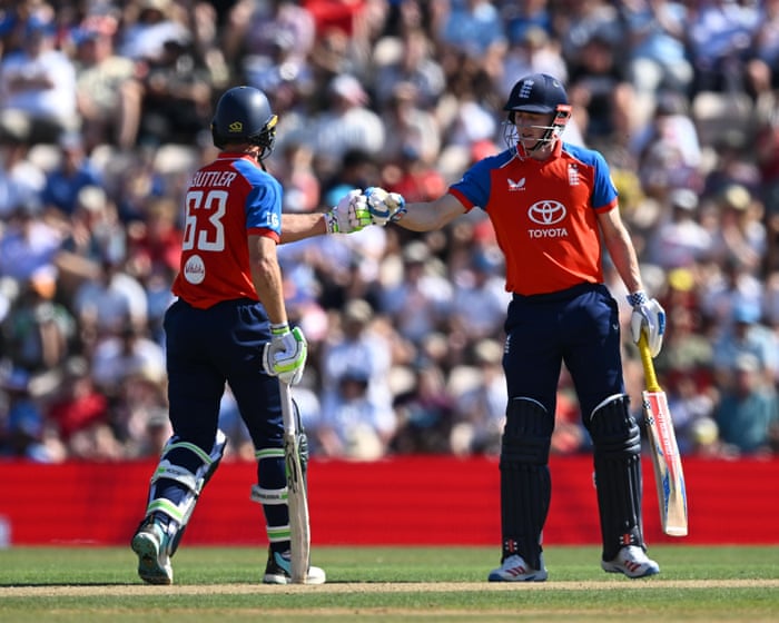 Jos Buttler and Harry Brook in record T20 partnership as England thrash India
