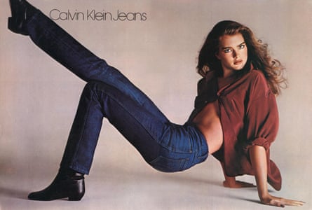 Actor Brooke Shields in a 1980 Calvin Klein jeans ad