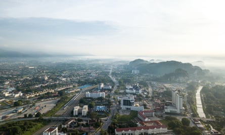 Aerial view of Ipoh, Malaysia.