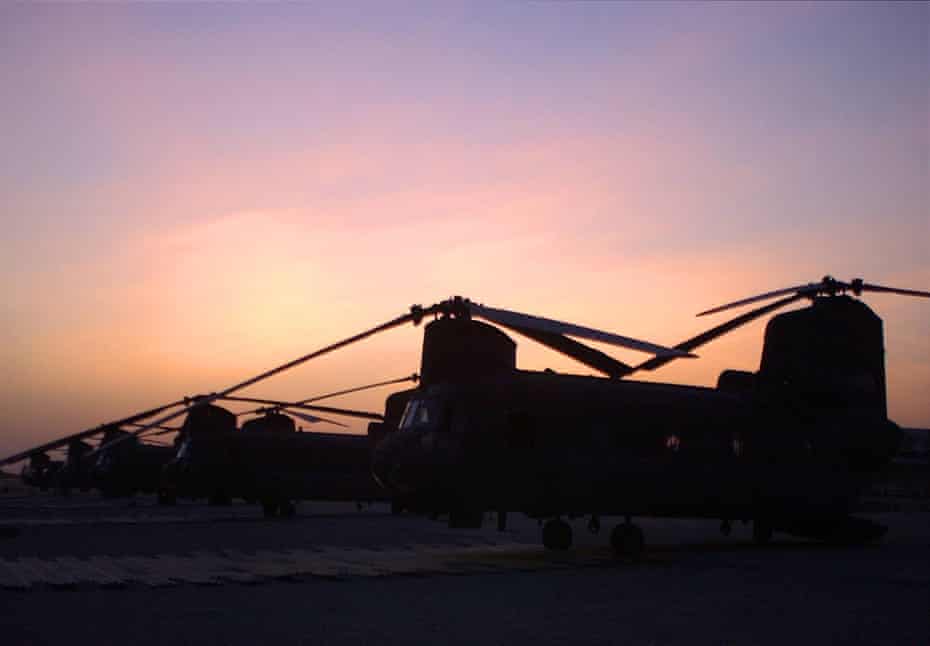 Chinooks on the tarmac.
