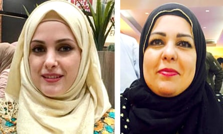 Raneem Oudeh, left, and Khaola Saleem