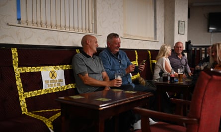 Drinkers in Burnley working men’s club