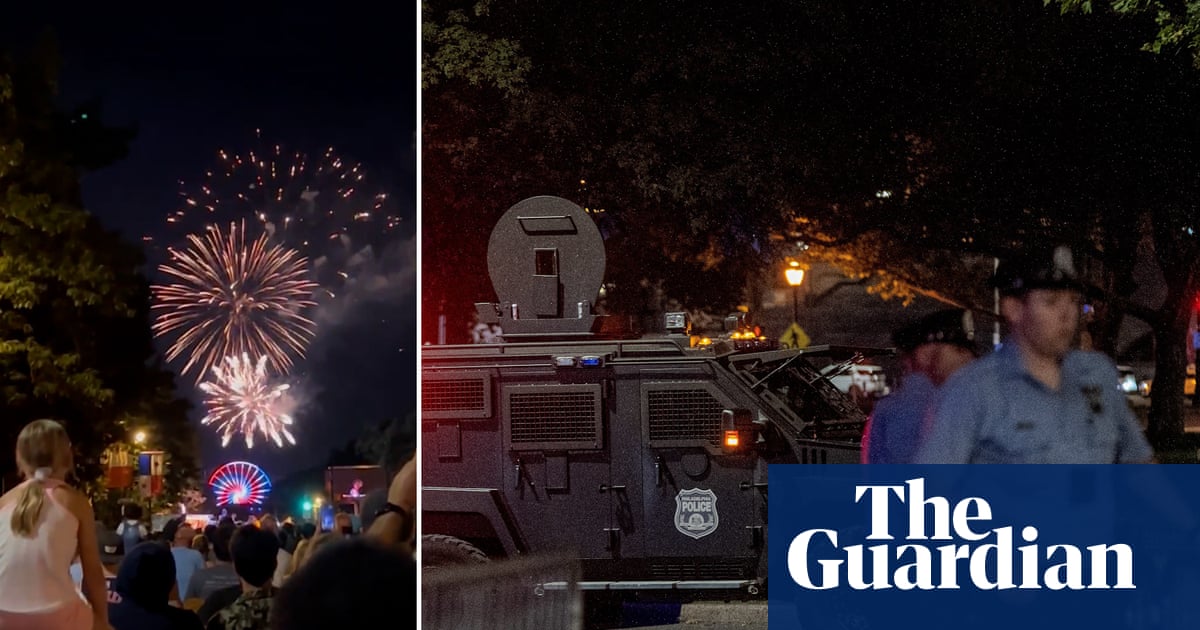 Two police officers shot at Philadelphia Fourth of July celebration – video