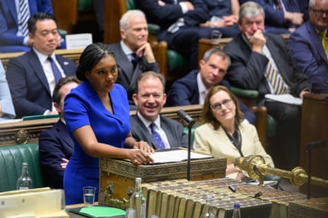 Conservative party leader Kemi Badenoch speaking during Prime Minister’s Questions in the House of Commons