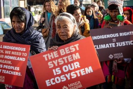 Indigenous leaders march at Cop26 in Glasgow