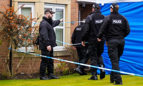 Police Scotland entering the home of Peter Murrell and Nicola Sturgeon in Glasgow.