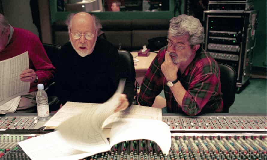 Williams working with Star Wars creator George Lucas in 2002.