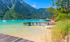 Beautiful Achensee lake on sunny summer day, Tirol, Austria.