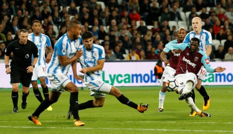 Pedro Obiang’s shot deflects off the back of Jorgensen and drops into the net..