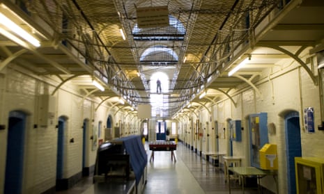 A Cell Block in Wandsworth Prison. Wandsworth Prison is one of the largest prisons in the UK.