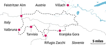 Alpine hike map