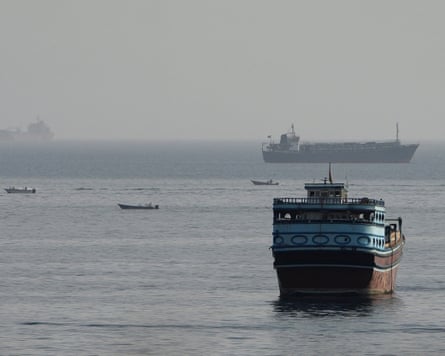 Vessels in the strait of Hormuz