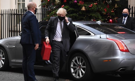 Boris Johnson in Downing Street in December last year.